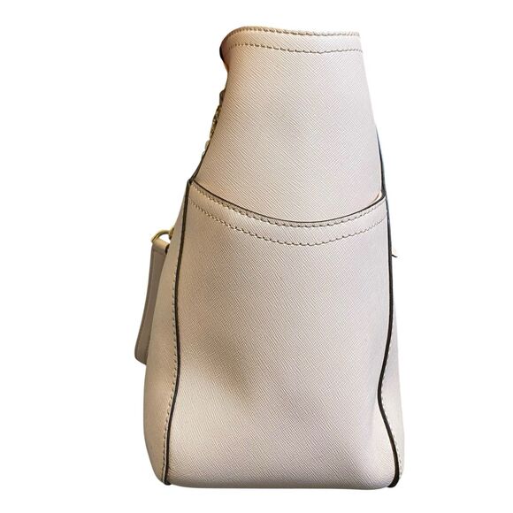 Michael Kors Jet Set Shoulder Tote Bag Powder Blush Pink Leather Large Chain - Picture 6 of 16